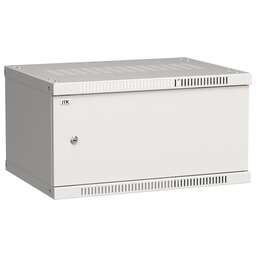 ITK Шкаф коммутационный Linea WE (LWE3-06U64-MF) настенный 6U 600x450мм пер.дв.металл 50кг серый 400мм 200град. 320мм IP20 сталь
