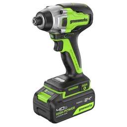 GREENWORKS Винтоверт GD24ID3 аккум. патрон:шестигр.1/4" (3802807CUB)