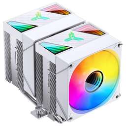 JONSBO Кулер CR-1400 DV2 White LGA1700/1200/115X/AM5/AM4 (12шт/кор, TDP 230W, PWM, 92mm ARGB Fan*2, 6 тепловых трубкок, белый, 4-pin) Retail