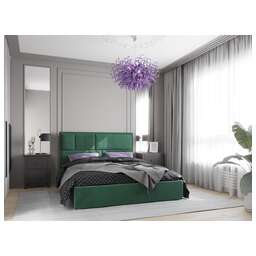 НК-МЕБЕЛЬ MADISON new кровать 1600х2000 Велюр Зеленый 72305909 (2 кор.)