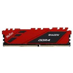 NETAC Оперативная память Shadow NTSDD4P26SP-08R DDR4 - 1x 8ГБ 2666МГц, DIMM, Red, Ret