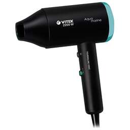 VITEK Фен VT-1324, 2200Вт, черный и зеленый