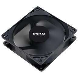 DIGMA Вентилятор для корпуса DFAN-90 90х90x25 черный 3-pin 4-pin (Molex) 23дБ Ret