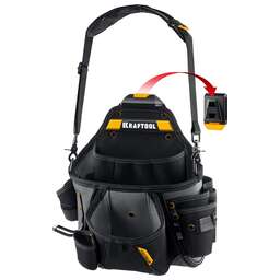 KRAFTOOL KPB-20 поясная сумка с быстросъёмным креплением FastClip, 320 х 310 мм (38767)