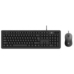 OKLICK Комплект (клавиатура+мышь) S605, USB, проводной, черный