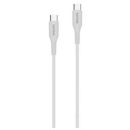 PHILIPS Кабель DLC8601, USB Type-C (m) - USB Type-C (m), 1.2м, в оплетке, 3A, белый