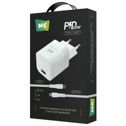 MORE CHOICE (4620202555830) NC86i 1Type-C 3.0A PD 20W для Lightning 8-pin Type-C White