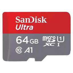 SANDISK Карта памяти microSDXC UHS-I U1 Ultra 64 ГБ, 120 МБ/с, Class 10, SDSQUA4-064G-GN6MN, 1 шт., без адаптера