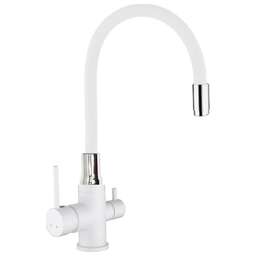 GOTA ROCIO G351-531-GOTA Special Смеситель д/кухни шар. с доп.выходом д/питьев. воды с силикон.излив. d35 Белый