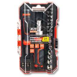 AVS TOOLS Отвертка реверсивная с насадками (31 предмет) AVS ORS31