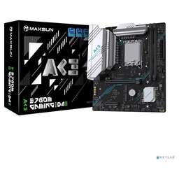 MAXSUN MS-B760M GAMING WIFI ACE D4 II (Socket 1700, mATX, 2*DDR4(64b), DP/HDMI, 2*SATA3, 3*M.2, 1xPCI-E x16 /1xPCI-E x1, 6*USB 2.0, 2*USB 3.2 GEN1, LAN 1*1G, Bluetooth, Wi-Fi 802.11ax, RTL)