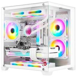 BLOODY Корпус BD-CC108 белый без БП mATX 9x120mm 2xUSB3.0 audio bott PSU