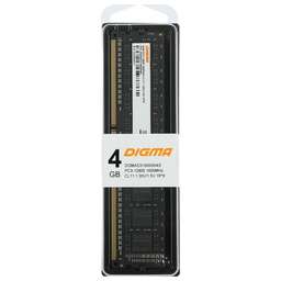 DIGMA Память DDR3 4GB 1600MHz DGMAD31600004S RTL PC3-12800 CL11 DIMM 240-pin 1.35В single rank Ret