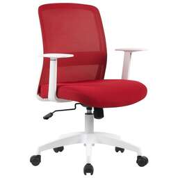 CACTUS Кресло CS-WMC333-RD, на колесиках, сетка/ткань, темно-красный