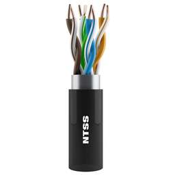 NTSS Кабель информационный -OUT-FTP4-5Е-PE-BL кат.5E FTP 4 пары 24AWG PE внешний 305м черный