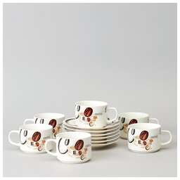 LEFARD КОФЕЙНЫЙ НАБОР "COFFEE MANIA" НА 6 ПЕР. 12 ПР. 180 МЛ 165-571
