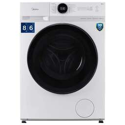 MIDEA Стиральная машина MF200D80WBS/W-RU, с фронтальной загрузкой, с паром, 8кг, 1400об/мин, с сушкой, инверторная