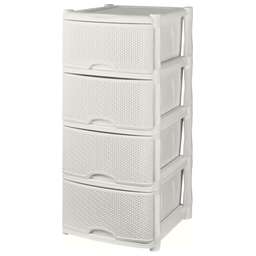 KEEPLEX KL377312048 Rattan четырехсекционный 50х41,5х55,5см белое облако