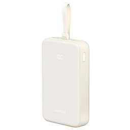 UGREEN Внешний аккумулятор PB505 (35340) 20000mAh Quick Charging Power Bank 20W со встроенным кабелем USB-C. Цвет: белый