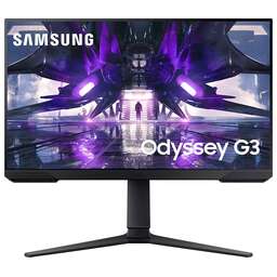 SAMSUNG Монитор 24" Odyssey G3 S24AG302NI черный VA LED 1ms 16:9 HDMI полуматовая HAS Piv 250cd 178гр/178гр 1920x1080 144Hz FreeSync Premium DP FHD 4.1кг