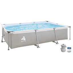 AVENLI Бассейн прямоугольный со стальным каркасом Avenli 3.0м*2.07м*65cм 17771EU, фильтр-насос 300 галлонов