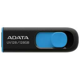 A-DATA Флешка USB DashDrive UV128 128ГБ, USB3.0, черный и синий [auv128-128g-rbe]
