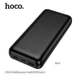 HOCO (6942007656085) J153A 20000mAh 2USB+1Type-C+1micro USB 2.0, черный