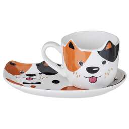 LEFARD НАБОР ДЛЯ ЗАВТРАКА "DOG", 2 ПР.: КРУЖКА 190 МЛ, ТАРЕЛКА 18*12 СМ 260-1118