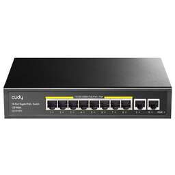 CUDY Коммутатор GS1010PE (L2) 10x1Гбит/с 8PoE+ 120W неуправляемый