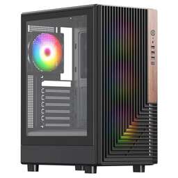 ACD Citadel 101 ATX, Black, USB3.0*1 + USB2.0*2 + HD AUDIO, 1*12cm H1 argb fan at rear, 3*12cm H1 argb fas at front, TG