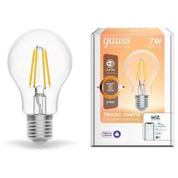 GAUSS Умная лампа Smart Home E27 белая 6.5Вт 806lm Wi-Fi (1шт) [1200112]