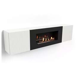 FIRELIGHT Тумба с биокамином BFP-P1700L белая