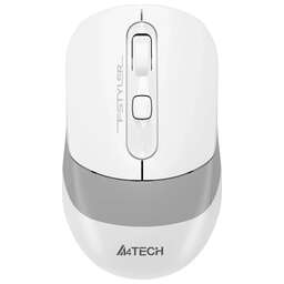 A4TECH Мышь беспроводная Fstyler FG10CS Air, радио, оптическая, USB, USB-C, 2000dpi, белый и серый [fg10cs air grayish white]