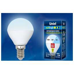 UNIEL (UL-00002376) LED-G45-6W/NW/E14/FR/MB PLM11WH