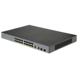 ZYXEL Коммутатор GS1350-26HP-EU0101F (L2) 24x1Гбит/с 2xКомбо(1000BASE-T/SFP) 24PoE+ 375W управляемый