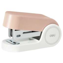 DELI Степлер мини EK203-PK EK203 24/6 26/6 (15листов) встроенный антистеплер розовый 15скоб металл/пластик коробка