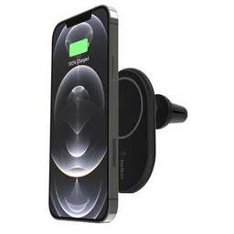 BELKIN Автомобильное беспроводное зарядное устройство BoostCharge Magnectic 10W Car Charger с кабелем USB-C-USB-C и адаптером питания в прикуриватель мощностью 20 Вт. Цвет: черный