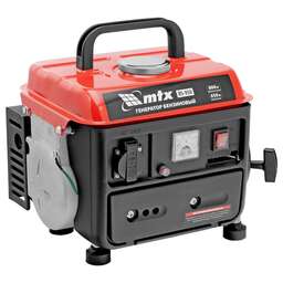 MTX Генератор бензиновый RS-950, 0,8 кВт, 230 В, 2-х такт., 4 л, ручной стартер 946650