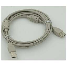 NONAME Кабель-удлинитель USB2.0 USB A(m) - USB A(f), ферритовый фильтр , 3м, серый [744792]