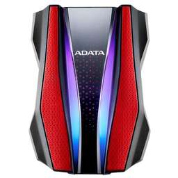 ADATA Жесткий диск внешний HD770G AHD770G-2TU32G1-CRD 2TB 2.5" USB 3.2 Gen 1, RGB, Military-grade shock-resistance, Protect Water and Dust IP68, Gaming Stockpile, Red, RTL {20} (772240)