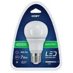 СТАРТ LED GLSE27 7W42 холодный лампа светодиодная станд колба 7W /60W (10)