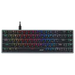 ACER Клавиатура OKW302 механическая серебристый USB Multimedia for gamer для ноутбука LED (ZL.KBDCC.01C) кабель 1.8м