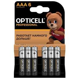 OPTICELL Батарея Professional LR03 AAA (6шт) блистер