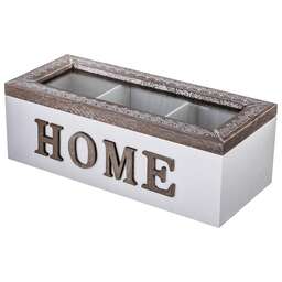 LEFARD ШКАТУЛКА ДЛЯ ЧАЯ С 3 СЕКЦИЯМИ КОЛЛЕКЦИЯ "HOME" 23*10,5*8 СМ (КОР=24 ШТ.) 222-691