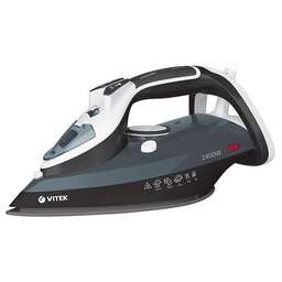 VITEK Утюг VT-8304, 2400Вт, черный/белый/синий