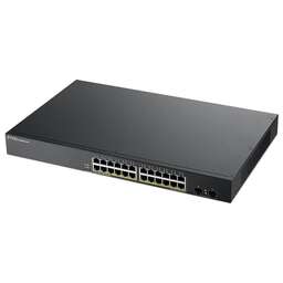 ZYXEL Коммутатор GS190024HPV2-EU0101F (L2) 24x1Гбит/с 2SFP 24PoE+ 170W управляемый