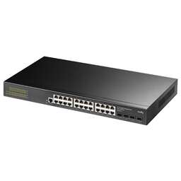 CUDY Коммутатор GS2024S2 24-Port Layer 2 Managed Gigabit Switch with 4 Gigabit SFP Slots 24-Port Layer 2 Managed 10/100/1000M Switch, 24 Gigabit Ethernet ports + 4 Gigabit SFP ports + 1 management port, backplane bandwidth 56Gbps, Layer 2 network management function, support routing, DHCP, VLAN, MAC address, ACL access control, QOS, multicast