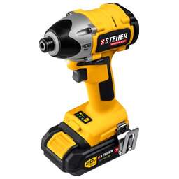 STEHER CSB-300-2 20В бесщёточный винтоверт, 2 АКБ (2Ач), в кейсе