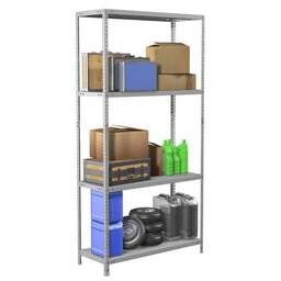 ПРАКТИК Стеллаж MS Standart 200KD/100x40/4 металл, 2000x1000x400мм серый [s24099244402]