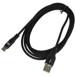 DIGMA Кабель USB Type-C (m) - USB (m), 2м, в оплетке, 2A, черный [type-c-2m-braided-blk]